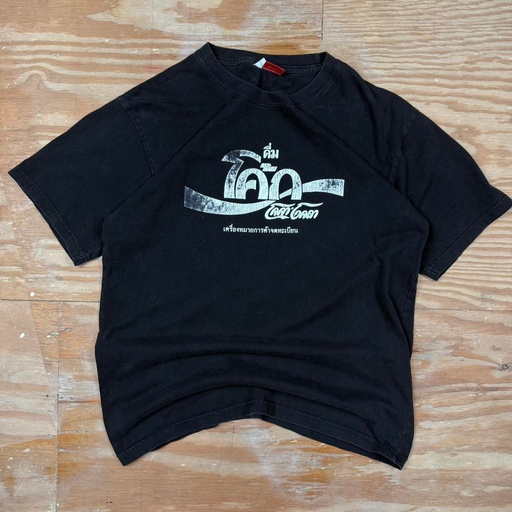 vintage faded black coca-cola Thailand tee